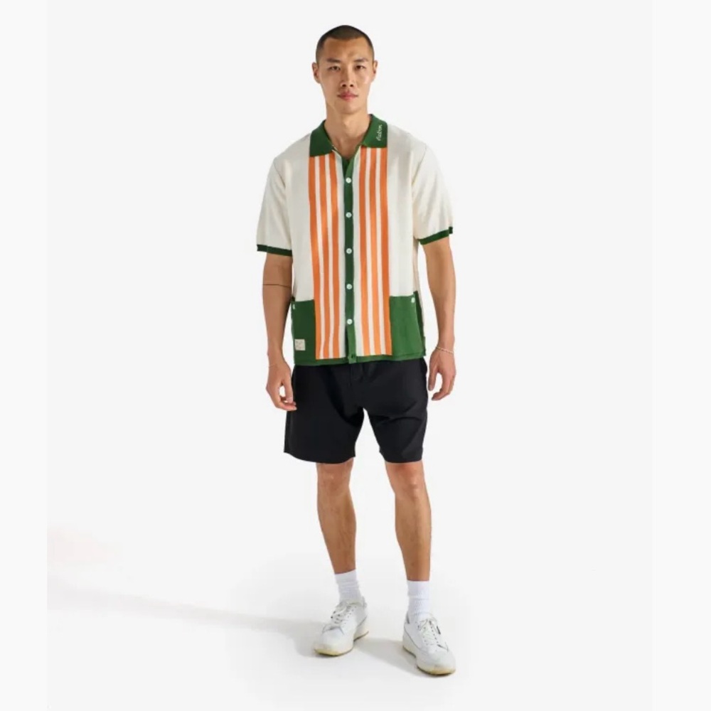 NWT Malbon Golf Gabbiano Knit Button Up Men's Shirt - Picture 6 of 15
